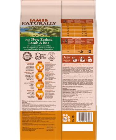 IAMS Naturally Complete Dry Cat Food for Adult 1+ Cats with Lamb and Rice 2.7 kg 2.7 kg (Pack of 1) New Zealand Lamb & Rice - Buy Online on SooperMarket.com