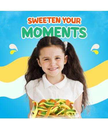 Sweetzone Yellow Belly Snakes Tub Filled With Gummy Snakes Snacks Fun For The Entire Family | 742g of Yellow Bellies Halal Jelly Sweets | Experience The Taste of a Mixed Fruit Yellow Belly Treat - Buy Online on SooperMarket.com