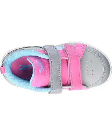 Reebok Baby Weebok Clasp Low Sneakers - Pure Grey/Digital Blue/True Pink - 5 UK Child - Buy Online on SooperMarket.com