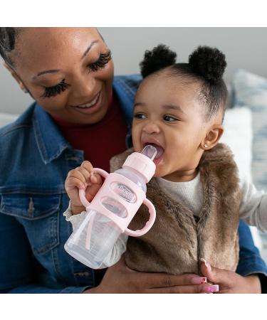 Dr. Brown s Milestones Narrow Sippy Bottle with 100% Silicone Handles Easy-Grip Bottle with Soft Sippy Spout 8oz/250mL BPA Free Light-Pink & Ecru 2 Pack 6m+ 2 Pack Light Pink & Ecru - Buy Online on SooperMarket.com