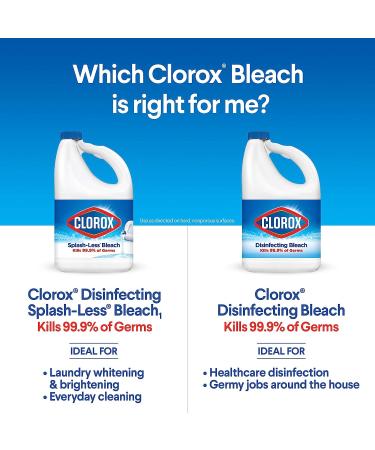 Clorox Splash-Less Disinfecting Bleach Regular - 77oz Bottle - Buy Online on SooperMarket.com