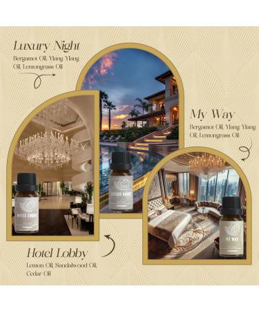 ARVIDSSON Hotel Fragrance Oils Premium Essential Oils Gift Set for Soap & Candle Making Luxury Hotel Scented Oil for Home Jasmine & Mint White Tea Luxury Night Citrus Bliss My Way Hotel Lobby - Buy Online on SooperMarket.com