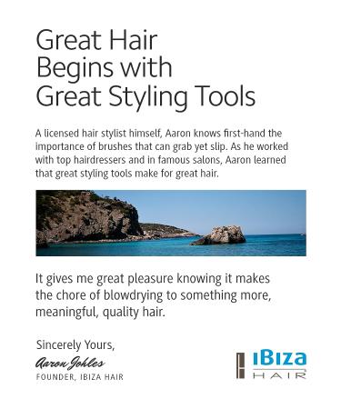 Ibiza Hair Professional Round Boar Hair Brush - Lightweight Cork Handle, Reinforced Bristles - Adds Texture & Shine for Medium to Long Hair - Buy Online on SooperMarket.com