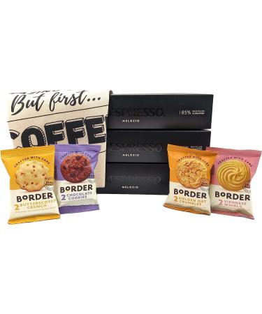 Nespresso Vertuo Coffee Capsules - Melozio - 3 Boxes (30 Pods) Bundled with Border Biscuits Selection & Giftable Tote Bag - Buy Online on SooperMarket.com