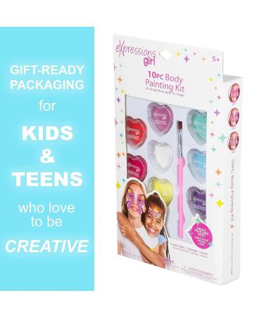 Expressions Girl 10pc Body Painting & Face Painting Kit - Trendy Kids Face Paint & Rainbow Body Makeup for International Shipping - Buy Online on SooperMarket.com
