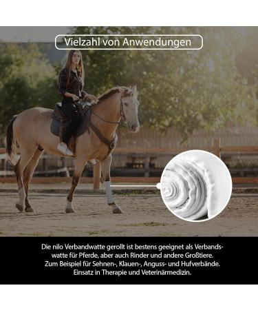 Nilo Mullwatter Roll 40cm x 5m | Cotton Bandage for Horses Dogs & Livestock | 1000g First Aid Mullwatt - Buy Online on SooperMarket.com