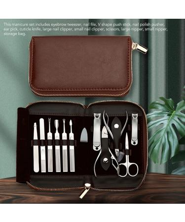 Glomora Manicure Set 11 Pieces Portable Stainless Steel Nail Clipper Set for Finger Nail Ear Care - Buy Online on SooperMarket.com