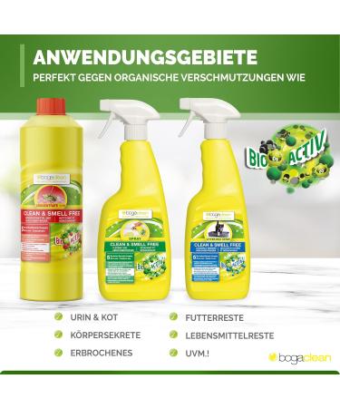 Bogaclean Clean & Smell Free Litter Box Spray | Cat Urine Odor Remover | Microbiological & Enzyme Cleaner for Cat Toilets | 500 ml - International Shipping Available - Buy Online on SooperMarket.com