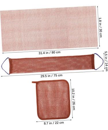PLAFOPE 1 Set Bath Towel Exfoliating Washcloth African Net Cloth Body Scrubber Exfoliator Towels Brown Nylon - Buy Online on SooperMarket.com