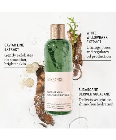 Biossance Squalane + BHA Pore Minimizing Toner - 4.5 fl oz | Clearer, Smaller-Looking Pores | Gently Exfoliates and Hydrates for Smooth Skin - Buy Online on SooperMarket.com