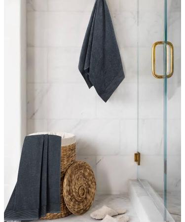 Belizzi Home 2 Pack Oversized Bath Towel Set - 28x55 Inches, 100% Cotton, Ultra Absorbent & Quick Dry - Charcoal Grey - Buy Online on SooperMarket.com