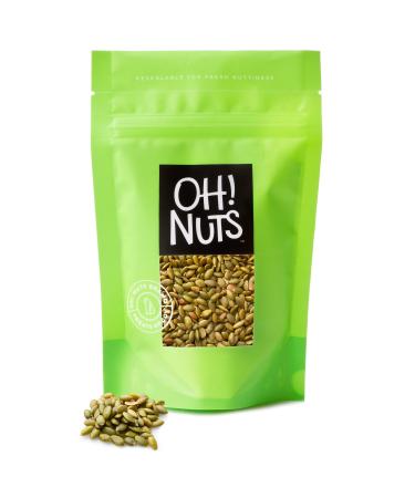 Oh! Nuts Pepitas Dry Roasted Unsalted Pumpkin Seeds | All-Natural Protein Power Unshelled Pepitas | Fresh, Healthy Keto Snacks | Resealable 2-Pound Bulk Bag | Vegan & Gluten-Free Snacking