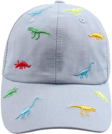 Xiaohawang Adjustable Dinosaur Embroidery Baseball Cap for Girls 2-6 Years - Sky Blue Summer Sport Hat - Buy Online on SooperMarket.com