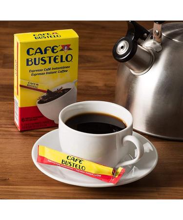 Caf Bustelo Espresso Style Dark Roast Instant Coffee 6 Count (Pack of 12) - Rich and Bold Espresso Flavor - Buy Online on SooperMarket.com