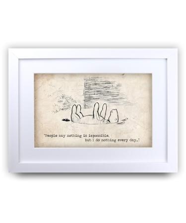HWC Trading Winnie the Pooh Impossible A3 Framed Printed Quote Nursery Print Baby Shower Room Gifts New Born Bedroom Gift Print Photo Picture Display