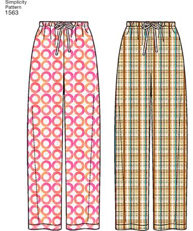 Simplicity 1563 Easy-to-Sew Unisex Pajama Pattern Kit | Sizes XS-XL - Buy Online on SooperMarket.com