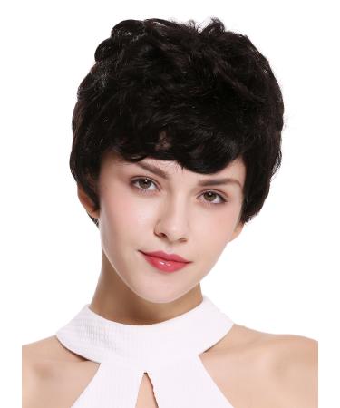WIG ME UP - NG-HH-13-0 Wig women men human hair short wavy fashionable natural tone undyed dark brown