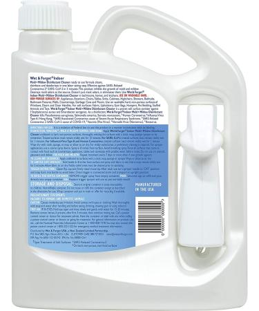 Wet  Forget Indoor Mold and Mildew All-Purpose Cleaner Deodorizes Disinfects Kills 99.9 of Bacteria and Viruses Ready to Use 64 Fl. Oz. - Buy Online on SooperMarket.com