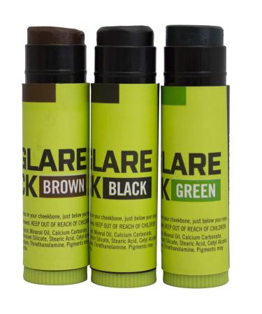 HME Black, Brown, Green Face Glare Reducing Sticks, Multi, One Size