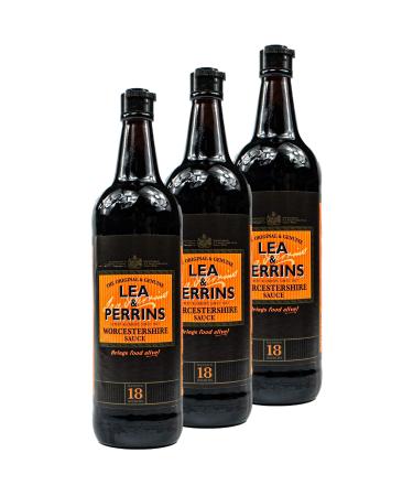 Lea & Perrins - 3 Sack Original Worcestershire Sauce in 568 ml of glass bottle (spice sauce) - traditionally English Worcester Worcester sauce Original 568 ml (3 Series)