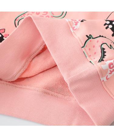 Girls Cotton Sweatshirt | Kids Casual Jumper | Long Sleeve Pullover | Ages 1-12 | Dinosaur Design | Size 5-6 - Buy Online on SooperMarket.com