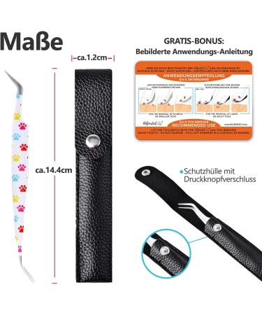 Helperfect Premium 2-in-1 Stainless Steel Tick Pliers for Dogs & Cats | Gentle & Effective Tick Remover | Tick Tweezers & Hooks | Ideal for Pet Owners - Buy Online on SooperMarket.com
