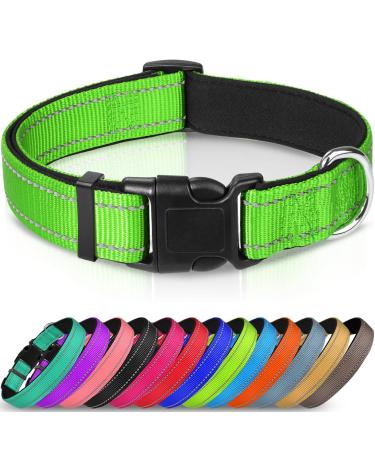 Joytale Dog Collar Reflective Dog Collar for Medium-Sized Dogs M Green M (Pack of 1) Green