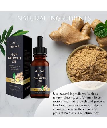 Ginger Hair Growth Serum | Prevent Hair Loss, Promote Thicker & Longer Hair | 1.7 Oz Bottle - Buy Online on SooperMarket.com