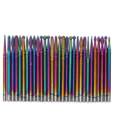 30Pcs Nail Drill DIY Nail Polishing Drill Head Dead Skin Removal Polishing Nail Art Polishing Head Nail Grinding Heads Set