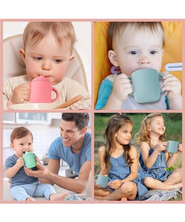Silicone Sippy Cup with Straw for Baby 6 Months to 3 Years - No Spill Toddler Training Cup - 6oz (Blue) - Buy Online on SooperMarket.com