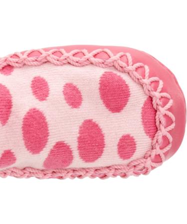 Mocc Ons Pink Spot Slipper Socks | Size 12-18 Months | Moccasin Style - Buy Online on SooperMarket.com