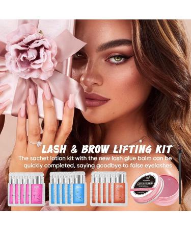PERMANIA Lash Perm Kit | Lash Lift Sachet with Eyelash Lifting Glue | Long-lasting Curl for 8 Weeks | Brow Lamination | Smudge-proof Formula - Buy Online on SooperMarket.com