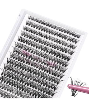 280 Pcs Individual Lashes 30D-C-0.07-9-16mix Cluster Lashes 10D 20D C D Curl Wispy Lashes Bottom Lashes DIY Lashes At Home(30D-C-0.07-9-16mix) 9-16 mix 30D-C-0.07-Large