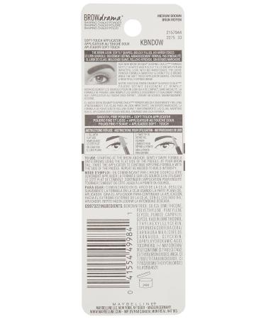 Maybelline New York Brow Drama Shaping Chalk Powder - Medium Brown 0.035 Fl Oz - Buy Online on SooperMarket.com