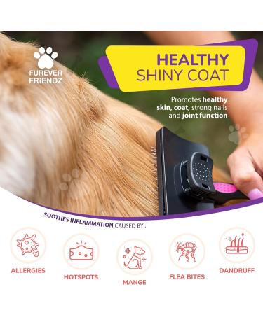 Fish Oil Omega Supplements for Dogs and Cats - 120 Softgels for Pets - Great for Itchy Dry Skin Allergies & Dandruff Furever Friendz - Buy Online on SooperMarket.com