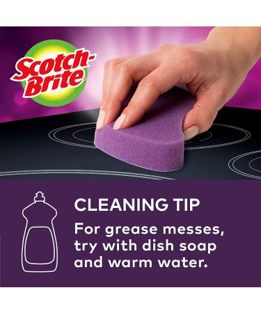 Scotch-Brite Cooktop Glass Stovetop Cleaning Pads - 4 Count, Multi-Color - Tackle Burnt-On Messes Efficiently - Buy Online on SooperMarket.com