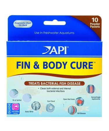 API 2 Pack of Fin and Body Cure Freshwater Fish Powder Medication, 10-Count Per Pack