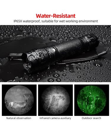 DARKBEAM Infrared 940nm Night Vision Scope Light - Long Range LED IR Flashlight for Hunting & Observation - Rechargeable Portable Tactical Illuminator Kit - Buy Online on SooperMarket.com