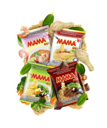 MAMA Instant Noodles Chicken - Multipack (30 x 55g) - Authentic Thai Flavor Quick & Easy Meal - Buy Online on SooperMarket.com