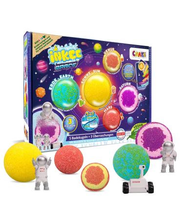 Inkee Space |Space bath balls children with a surprise solar system planet 5 bomb bomb collection various scents 1x inkee space