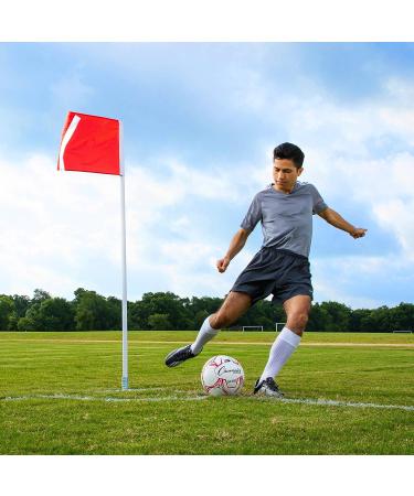 Champion Sports Soccer Corner Flag Set with Steel Peg - High-Quality Set for Soccer Field Marking - Buy Online on SooperMarket.com