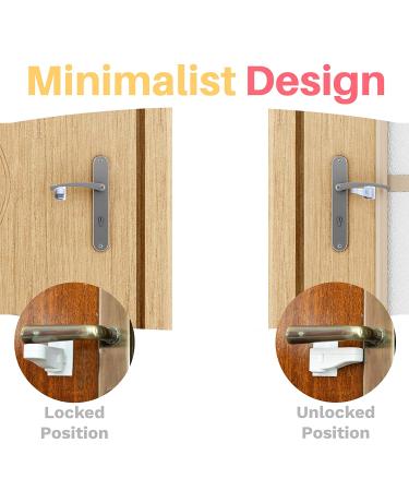 Child Proof Door Lever Lock - Door Handle Lock - 3M Adhesive - Minimalist Design - No Drilling Child Safety Door Handle Locks by Inaya. (3 Pack) - Buy Online on SooperMarket.com