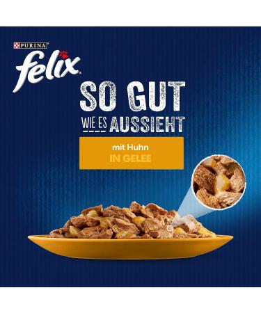 Buy FELIX As Good As It Looks Wet Cat Food in Jelly with Chicken - 26 Pack (2.21kg) | Premium International Shipping - Buy Online on SooperMarket.com