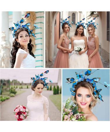 Bohue Butterfly Headbands Antenna Headband Butterfly Hairband Butterfly Fascinator Hat Hair Accessories for Woman Girls Kids (Blue) - Buy Online on SooperMarket.com