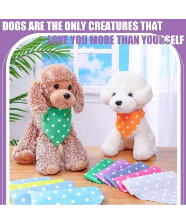 20-Piece Adjustable & Washable Dog Bandanas | Polka Dot Triangle Scarf for Small to Medium Pets - Buy Online on SooperMarket.com