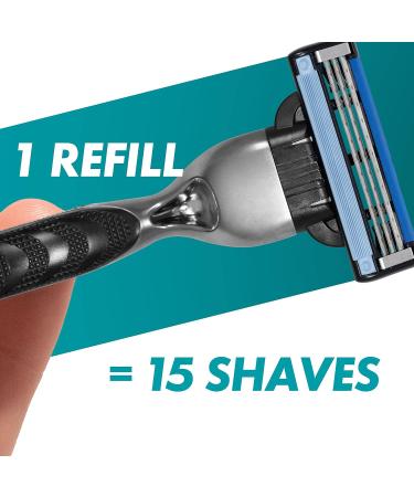 Gillette Mach3 Men's Razor + 12 Razor Blade Refills - Smooth Shave with 3 Blades - Buy Online on SooperMarket.com
