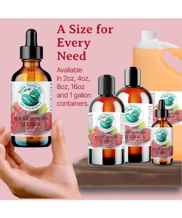 Bella Terra Red Raspberry Seed Oil 2 oz | Omega Fatty Acids & Vitamin E for Skin Nourishment | Luxurious Cold-Pressed Oil - Buy Online on SooperMarket.com