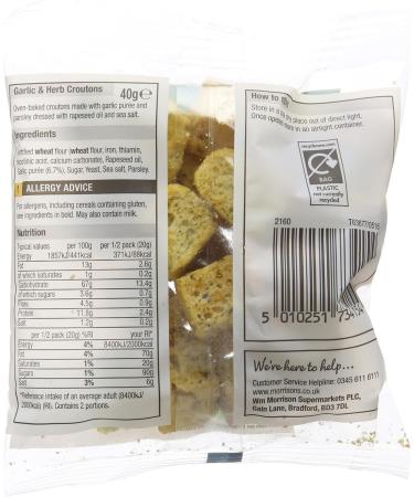 Morrisons Garlic And Herb Croutons 40g - Buy Online on SooperMarket.com