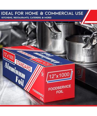 Ox Plastics 12x1000 Feet Premium Aluminum Foil - Industrial Strength for Food Service & Home Use - Buy Online on SooperMarket.com