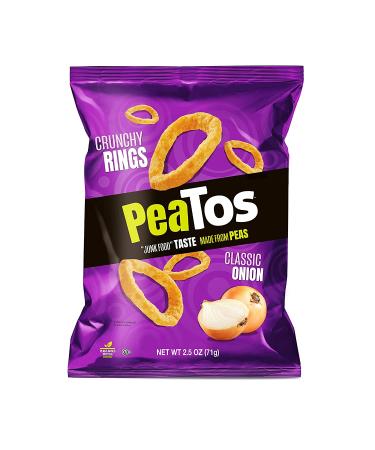 PeaTos Crunchy Rings - Classic Onion 2.5 Oz - Pack of 4 | Healthy Snack Alternative - Buy Online on SooperMarket.com